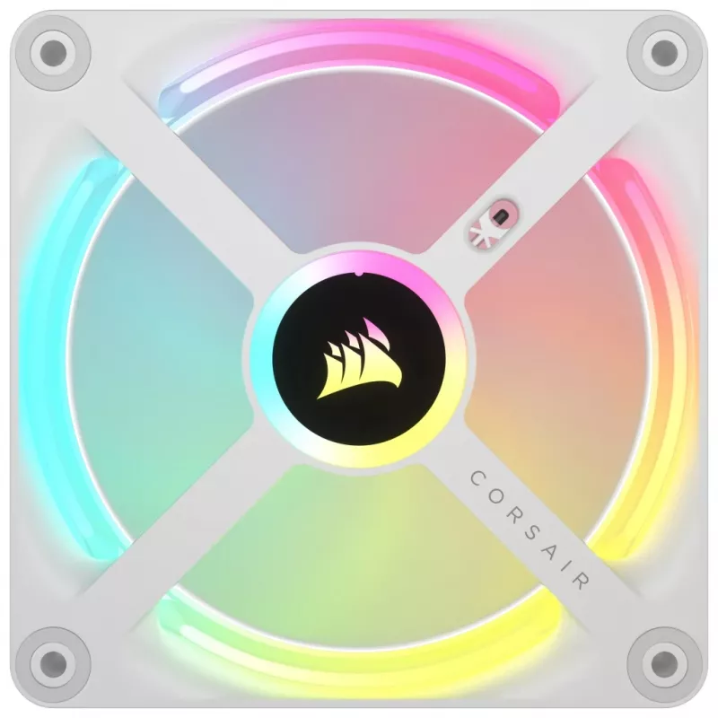 CORSAIR Qx RGB Series Icue Link Qx120 RGB White 120mm ventiliatoriaus rinkinys su magnetiniu guoliu ir RGB