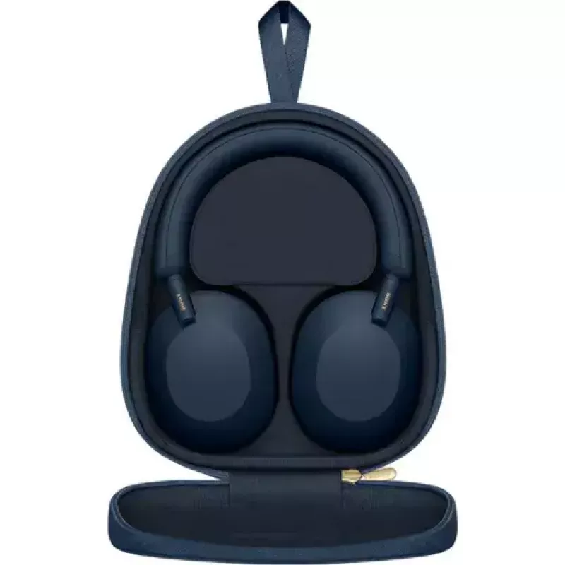 Sony WH-1000XM5 belaidės ausinės su triukšmo slopinimu, 30 val. baterija, viršugalvinės, optimizuotos Alexa ir Google asistentui, iOS ir Android, su įmontuotu mikrofonu, vidurnakčio mėlyna