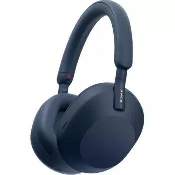 Sony WH-1000XM5 belaidės ausinės su triukšmo slopinimu, 30 val. baterija, viršugalvinės, optimizuotos Alexa ir Google asistentui, iOS ir Android, su įmontuotu mikrofonu, vidurnakčio mėlyna