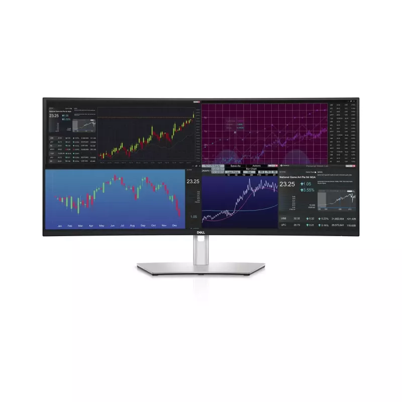 DELL UltraSharp U3824DW kompiuterio monitorius 95,2 cm (37,5 colio) 3840 x 1600 pikselių Wide Quad HD+ LCD juodas, sidabrinis