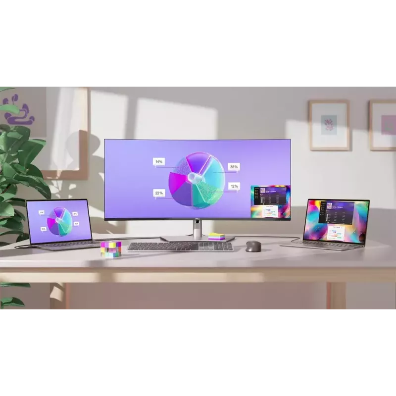 DELL UltraSharp U3824DW kompiuterio monitorius 95,2 cm (37,5 colio) 3840 x 1600 pikselių Wide Quad HD+ LCD juodas, sidabrinis