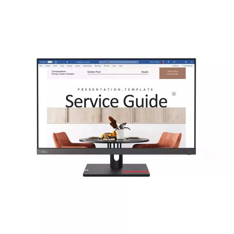 Lenovo ThinkVision S24i-30 monitorius 60,5 cm (23,8 colio) 1920 x 1080 pikselių Full HD LED juodas