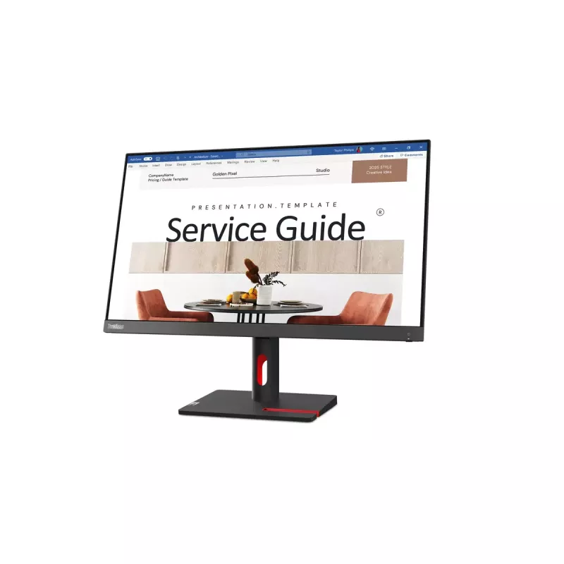 Lenovo ThinkVision S24i-30 monitorius 60,5 cm (23,8 colio) 1920 x 1080 pikselių Full HD LED juodas