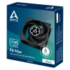 80 mm ventiliatorius Arctic P8 Max High-Performance PWM, 80 mm skersmuo, juodas, 67,96 m³/h oro srautas, 0,6 sone