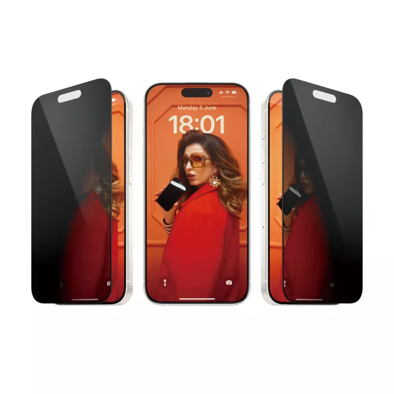 PanzerGlass® Privatumo apsauginis stiklas iPhone 15 Pro | Ultra-Wide Fit su EasyAligner
