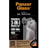PanzerGlass ® 3-in-1 komplektas, skirtas iPhone 15 Pro Max, Apple, Apple - iPhone 15 Pro Max, sausas uždėjimas, atsparus smūgiams, permatomas, 1 vnt.