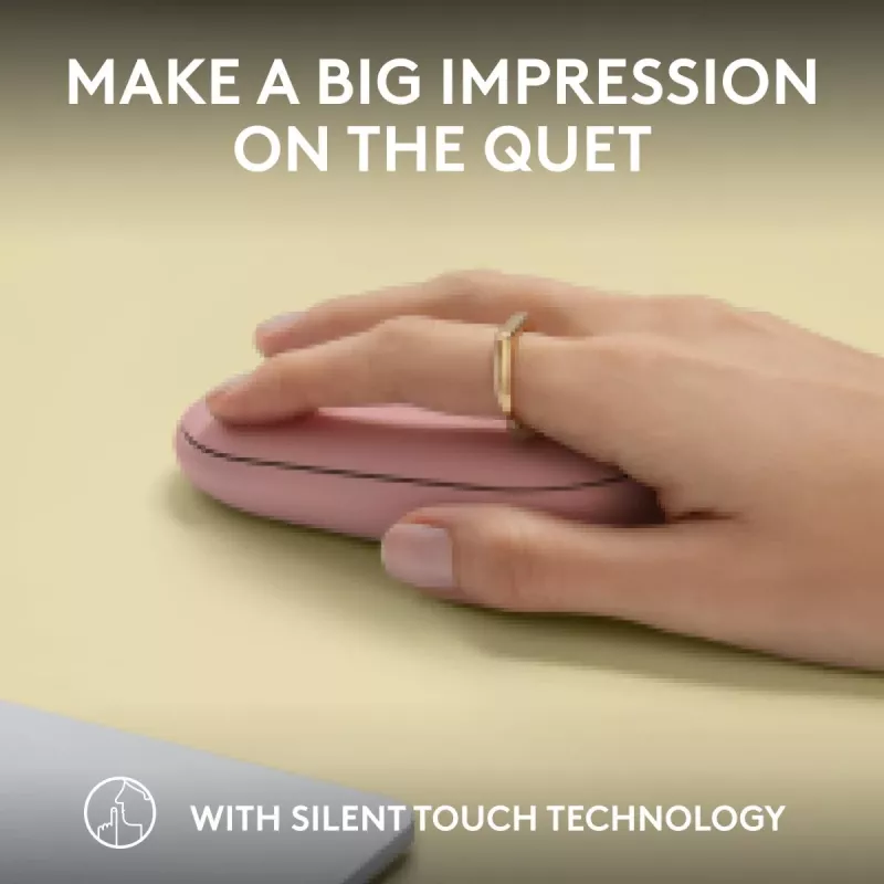 LOGITECH Pebble 2 M350s belaidė optinė pelė, rožinė