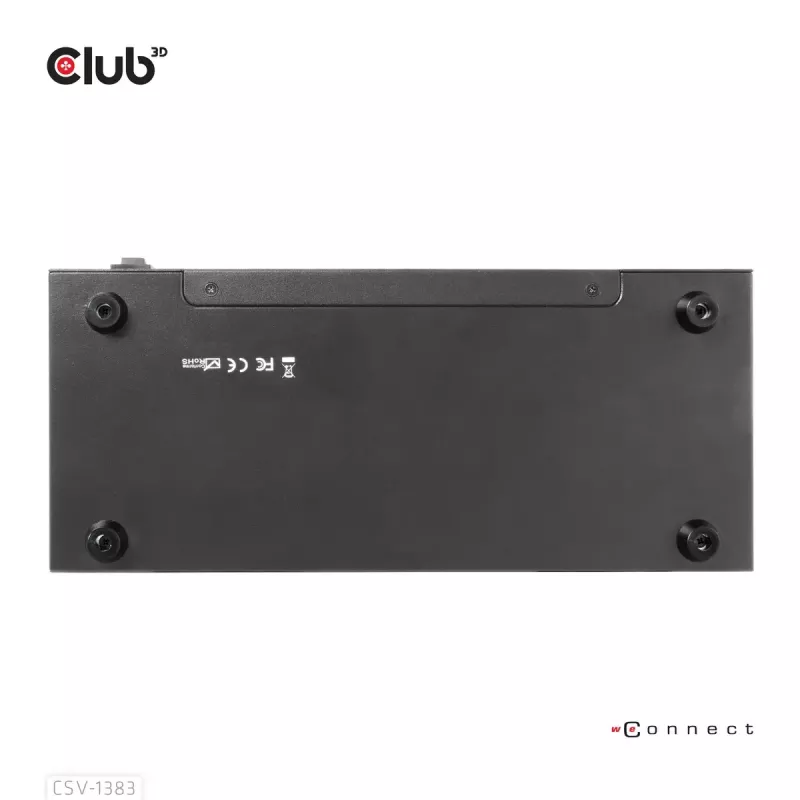 CLUB3D CSV-1383 HDMI skirstytuvas 1→8, 4K60Hz, 3D, HDR, metalinis korpusas