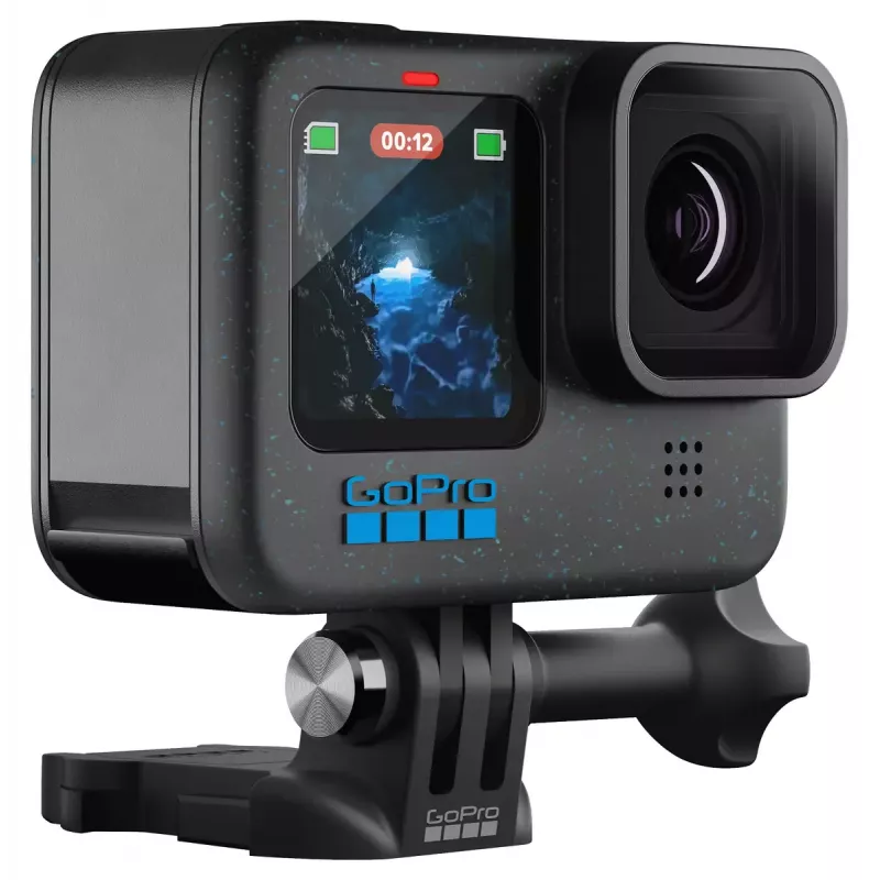 Veiksmo kamera GoPro HERO12 Black – 5K itin didelė raiška, 240 kadrų/s, 27 MP CMOS, 177° matymo laukas, LCD, MicroSD, „Wi‑Fi“