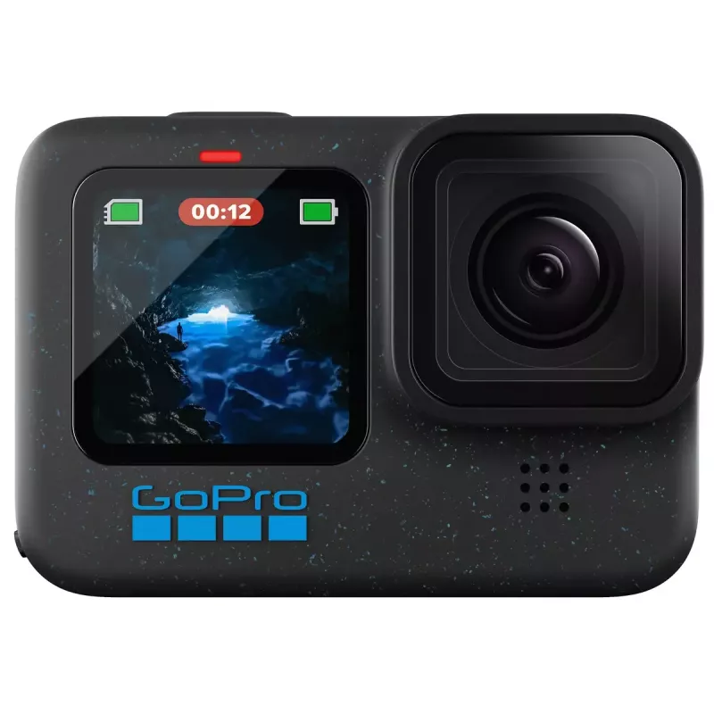 Veiksmo kamera GoPro HERO12 Black – 5K itin didelė raiška, 240 kadrų/s, 27 MP CMOS, 177° matymo laukas, LCD, MicroSD, „Wi‑Fi“