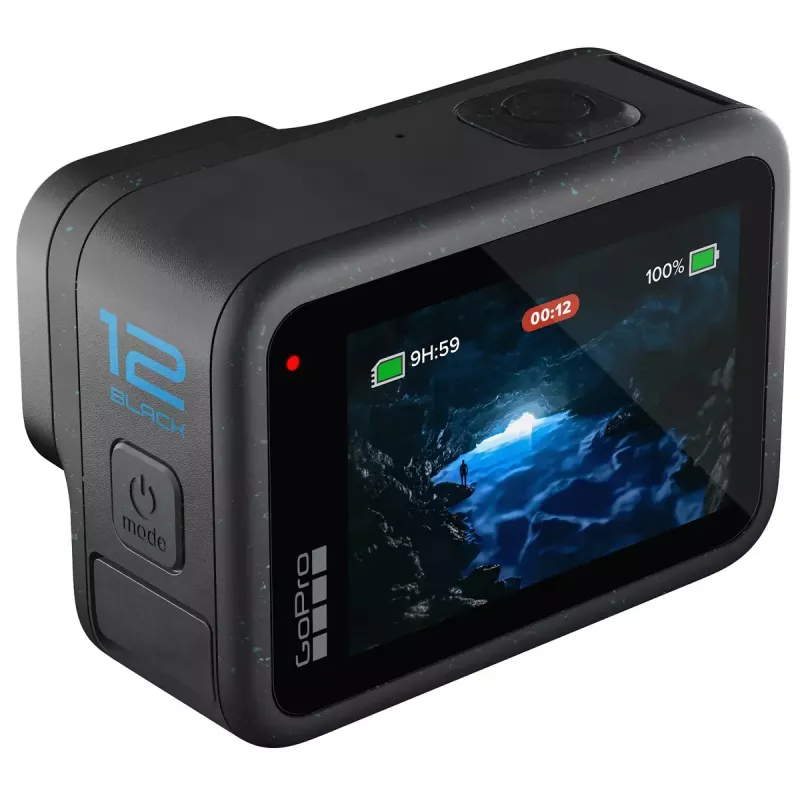 Veiksmo kamera GoPro HERO12 Black – 5K itin didelė raiška, 240 kadrų/s, 27 MP CMOS, 177° matymo laukas, LCD, MicroSD, „Wi‑Fi“
