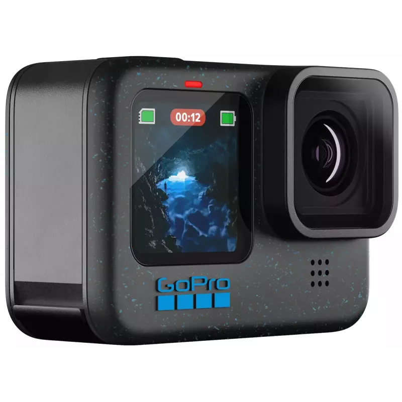 Veiksmo kamera GoPro HERO12 Black – 5K itin didelė raiška, 240 kadrų/s, 27 MP CMOS, 177° matymo laukas, LCD, MicroSD, „Wi‑Fi“