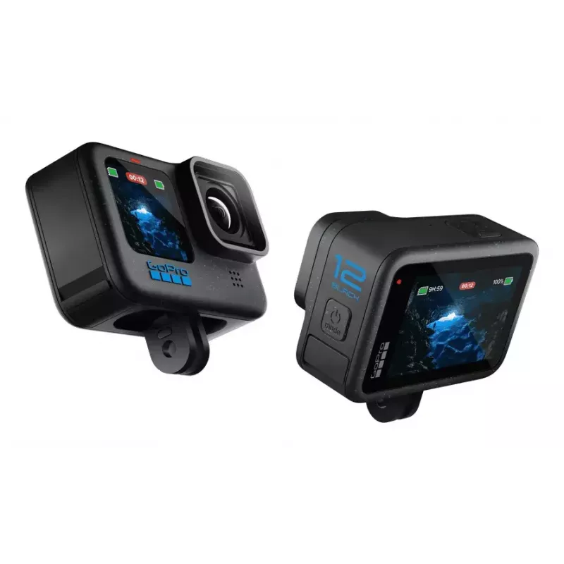 Veiksmo kamera GoPro HERO12 Black – 5K itin didelė raiška, 240 kadrų/s, 27 MP CMOS, 177° matymo laukas, LCD, MicroSD, „Wi‑Fi“