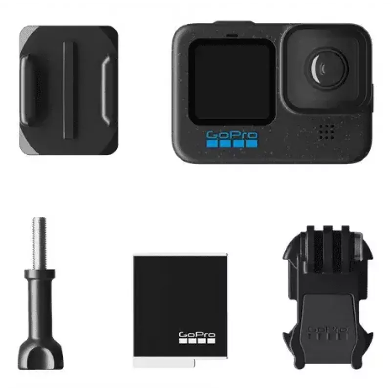 Veiksmo kamera GoPro HERO12 Black – 5K itin didelė raiška, 240 kadrų/s, 27 MP CMOS, 177° matymo laukas, LCD, MicroSD, „Wi‑Fi“