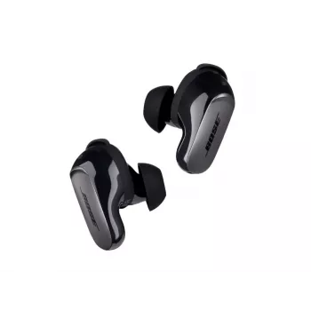 BOSE QuietComfort Ultra belaidės ausinės – erdvinis garsas, triukšmo slopinimas, juodos