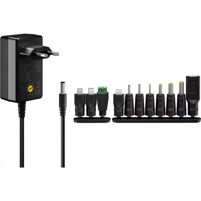 AC adapteris Goobay 64568 Universalus Juodas 12V 2.25A 1.8m