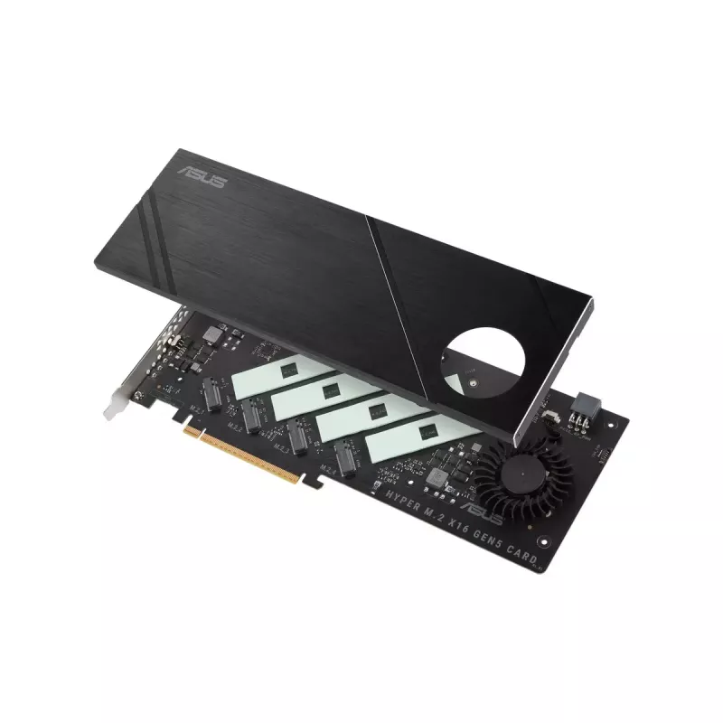 ASUS Hyper M.2 x16 Gen5 kortelė – PCIe 5.0 M.2 adapteris su aktyviu aušinimu
