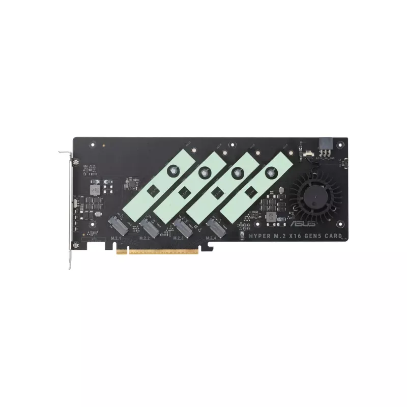 ASUS Hyper M.2 x16 Gen5 kortelė – PCIe 5.0 M.2 adapteris su aktyviu aušinimu