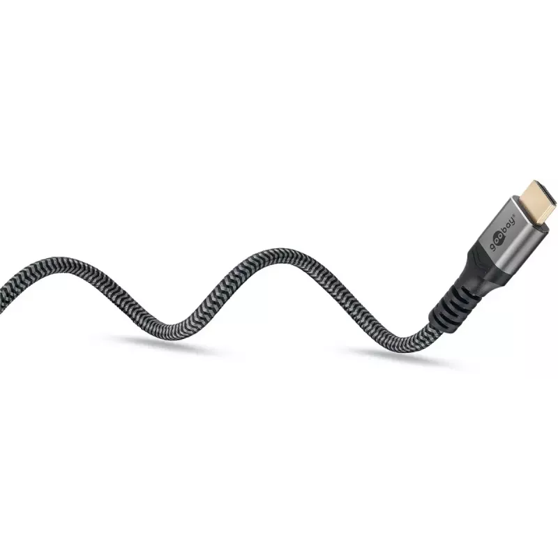 Goobay HDMI kabelis 1 m, tipas A vyriškas į vyrišką, 18 Gbit/s, pilkas