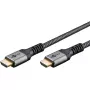 Goobay HDMI kabelis 1 m, tipas A vyriškas į vyrišką, 18 Gbit/s, pilkas