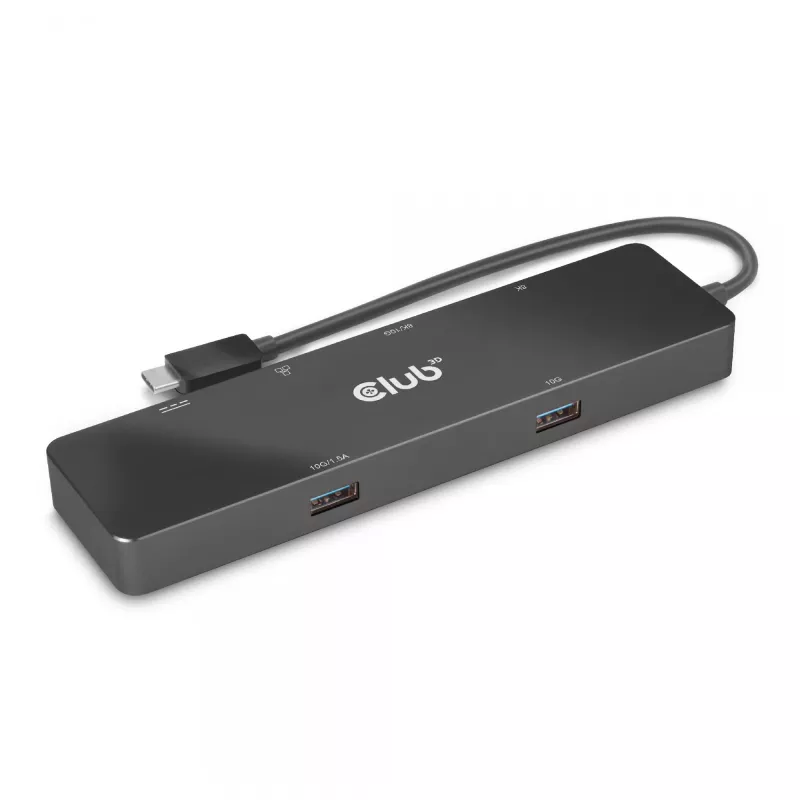 CLUB3D USB3.2 Gen2 Type-C, 6-in-1 nešiojamas dokas su dviem ekranais ir USB Type-C vaizdu 4K60Hz