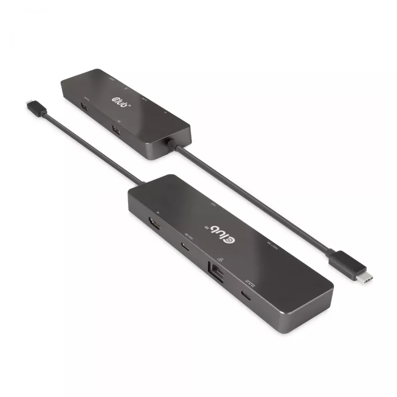 CLUB3D USB3.2 Gen2 Type-C, 6-in-1 nešiojamas dokas su dviem ekranais ir USB Type-C vaizdu 4K60Hz