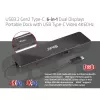 CLUB3D USB3.2 Gen2 Type-C, 6-in-1 nešiojamas dokas su dviem ekranais ir USB Type-C vaizdu 4K60Hz