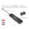 CLUB3D USB3.2 Gen2 Type-C, 6-in-1 nešiojamas dokas su dviem ekranais ir USB Type-C vaizdu 4K60Hz
