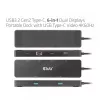 CLUB3D USB3.2 Gen2 Type-C, 6-in-1 nešiojamas dokas su dviem ekranais ir USB Type-C vaizdu 4K60Hz