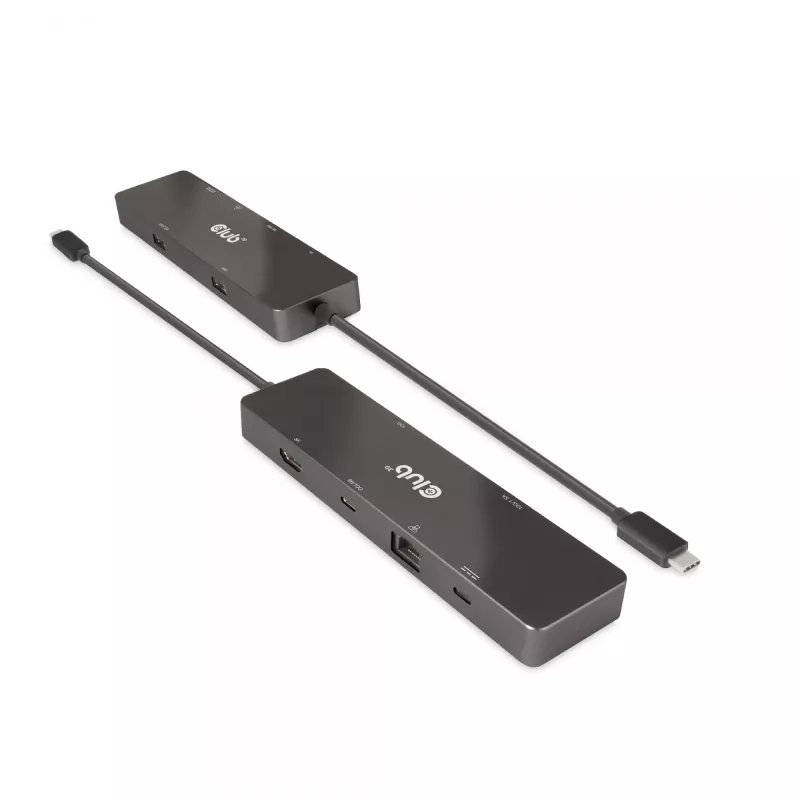 CLUB3D USB3.2 Gen2 Type-C, 6-in-1 nešiojamas dokas su dviem ekranais ir USB Type-C vaizdu 4K60Hz
