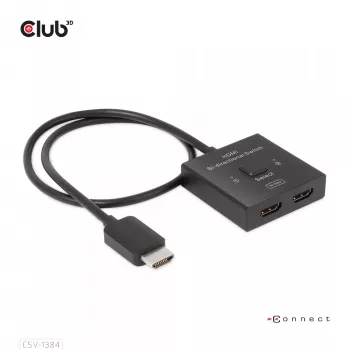 CLUB3D CSV-1384 HDMI 2-in-1 abipusis jungiklis 8K60Hz 4K120Hz