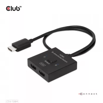 CLUB3D CSV-1384 HDMI 2-in-1 abipusis jungiklis 8K60Hz 4K120Hz