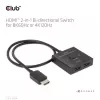CLUB3D CSV-1384 HDMI 2-in-1 abipusis jungiklis 8K60Hz 4K120Hz