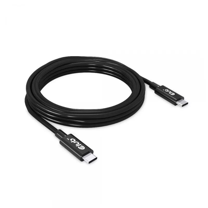 CLUB3D USB4 Gen3x2 Type-C abipusis laidas 8K60Hz arba 4K120Hz, duomenys 40Gbps, PD 240W (48V/5A) EPR M/M 3m / 9.84ft