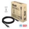 CLUB3D USB4 Gen3x2 Type-C abipusis laidas 8K60Hz arba 4K120Hz, duomenys 40Gbps, PD 240W (48V/5A) EPR M/M 3m / 9.84ft