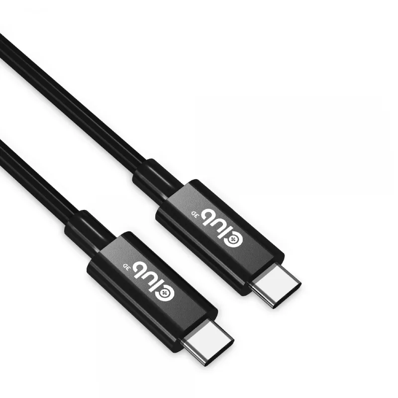 CLUB3D USB4 Gen3x2 Type-C abipusis laidas 8K60Hz arba 4K120Hz, duomenys 40Gbps, PD 240W (48V/5A) EPR M/M 3m / 9.84ft