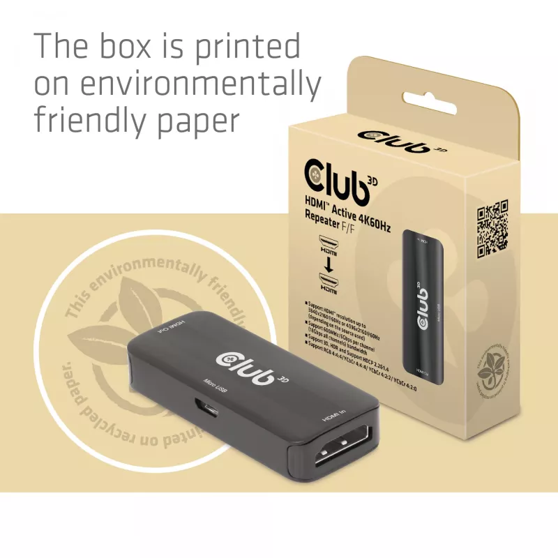 CLUB3D HDMI Active 4K60Hz kartotuvas F/F