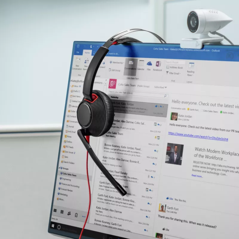 HP Poly Blackwire 5220 Stereo ausinės su USB-C, 3,5 mm lizdu ir USB-C/A adapteriu