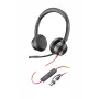 HP Poly Blackwire 8225 Stereo ausinės su mikrofono triukšmo slopinimu, Microsoft Teams sertifikuotos, USB-C + USB-C/A adapteris