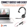 HP Poly Blackwire 3315 Monauralinis ausinių rinkinys su USB-C, 3,5 mm kištuku ir USB-C/A adapteriu