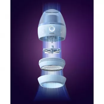 Pūkelių skutiklis Philips GCA2100/20, mėlynas, nerūdijančio plieno peiliukai, baterija, 90 min veikimo laiko