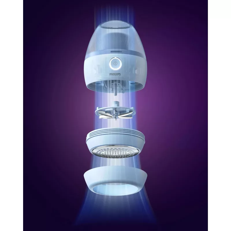 Pūkelių skutiklis Philips GCA2100/20, mėlynas, nerūdijančio plieno peiliukai, baterija, 90 min veikimo laiko