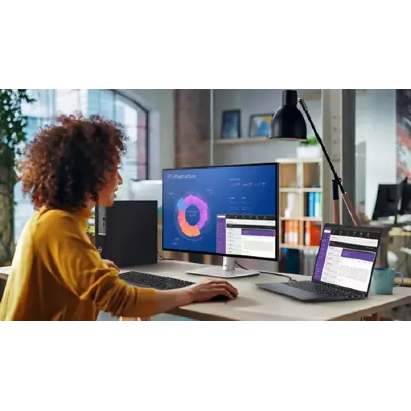 DELL UltraSharp U2724DE kompiuterio monitorius 68,6 cm (27 colių) 2560 x 1440 pikselių Quad HD LCD juodas, sidabrinis