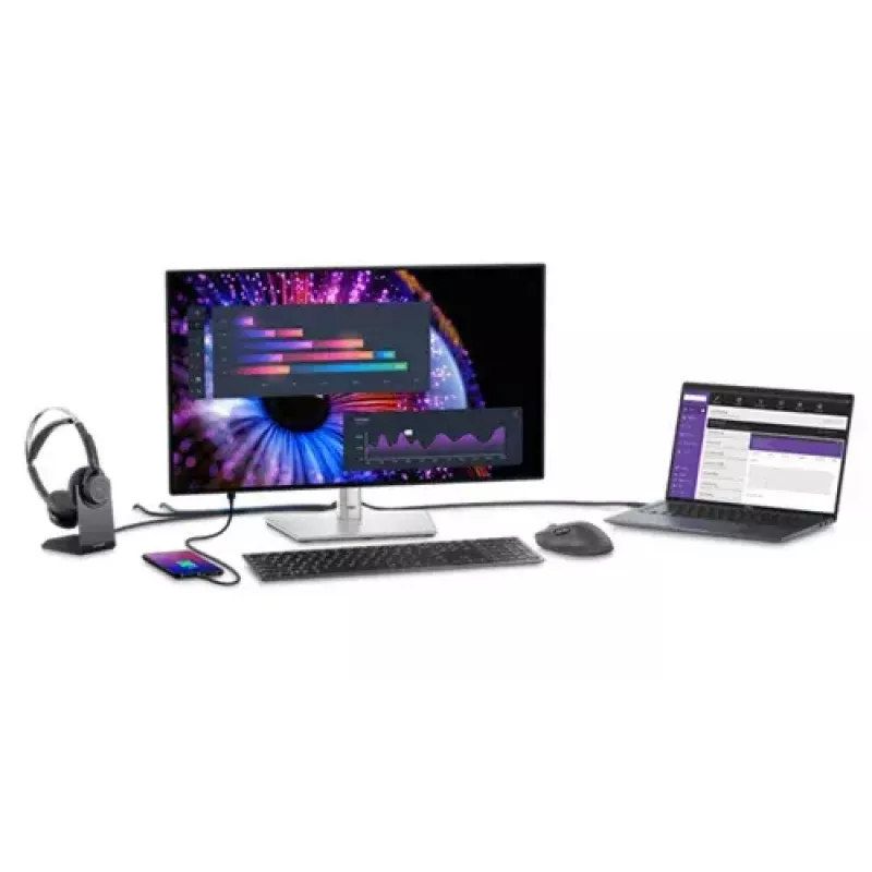 DELL UltraSharp U2724DE kompiuterio monitorius 68,6 cm (27 colių) 2560 x 1440 pikselių Quad HD LCD juodas, sidabrinis