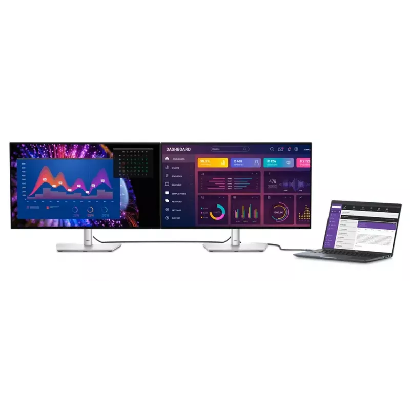 DELL UltraSharp U2724DE kompiuterio monitorius 68,6 cm (27 colių) 2560 x 1440 pikselių Quad HD LCD juodas, sidabrinis