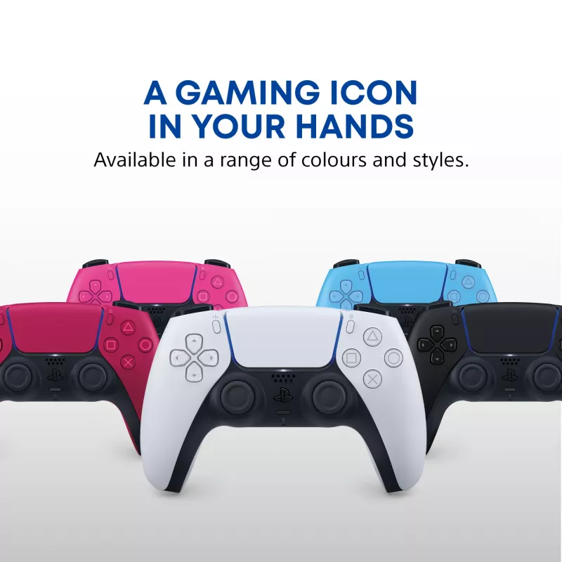 Valdiklis Sony DualSense V2 belaidis — PlayStation 5, Bluetooth/USB, USB-C, įmontuota baterija, baltas