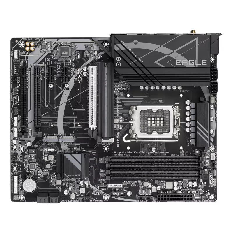 Motininė plokštė GIGABYTE Z790 EAGLE AX — Intel LGA1700 ATX, Z790, DDR5, 4x DIMM, Wi‑Fi 6E, 2,5Gb LAN