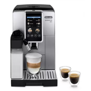 Kombinuotas espreso kavos aparatas DeLonghi Dinamica Plus ECAM380.85.SB — 1,8 L vandens talpa, 300 g pupelių talpykla, 15 bar