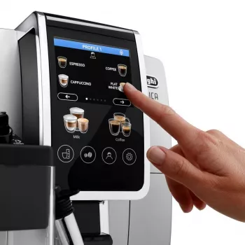 Kombinuotas espreso kavos aparatas DeLonghi Dinamica Plus ECAM380.85.SB — 1,8 L vandens talpa, 300 g pupelių talpykla, 15 bar