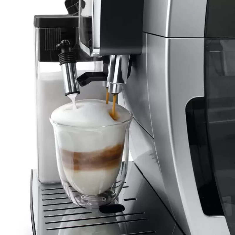 Kombinuotas espreso kavos aparatas DeLonghi Dinamica Plus ECAM380.85.SB — 1,8 L vandens talpa, 300 g pupelių talpykla, 15 bar